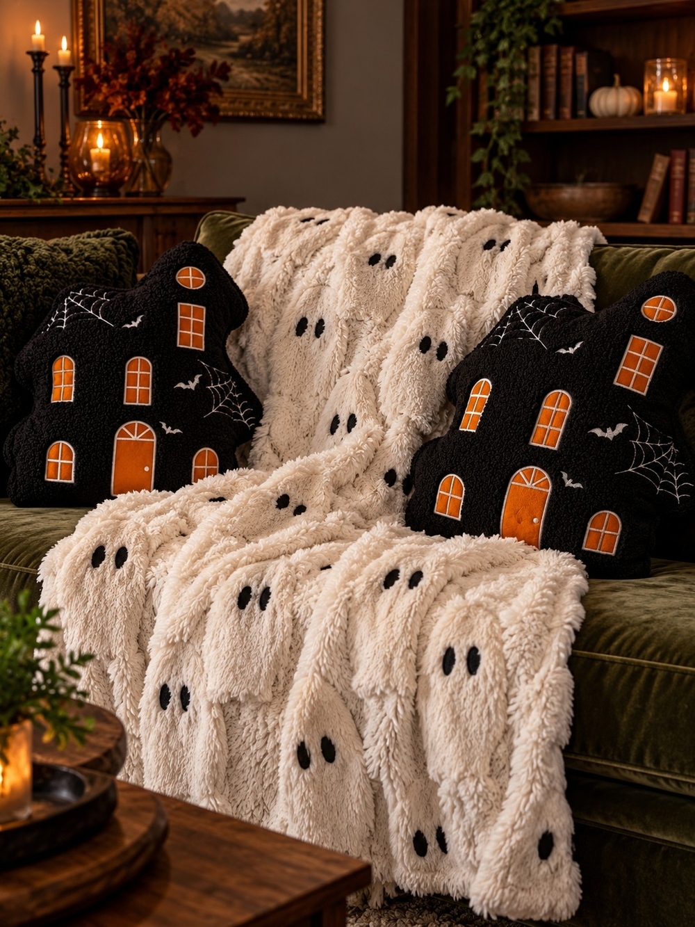 Viral Costco Ghost Blanket Plush Halloween Spooky Ghost Throw Blanket NWT